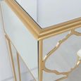 Casablanca Dressing Table - Mirrored - Gold Trim