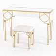 Casablanca Dressing Table - Mirrored - Gold Trim