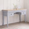 Chantilly Dressing Table - 2 Drawer - Grey Painted - Wood