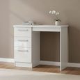 Clearance - Knightsbridge Dressing Table - Single - 3 Drawer - White Gloss - FSS17326