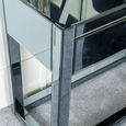 Clearance - Moda Smoke Mirrored 2 Drawer Dressing Table