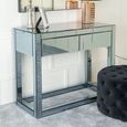 Clearance - Moda Smoke Mirrored 2 Drawer Dressing Table
