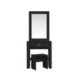 Evelyn Sliding Mirror Dressing Table - 1 Drawer - Black