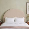 Hibiscus Headboard - Cologne Mink - Fabric - Sizes Available