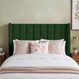 Poppy Floor Standing Headboard - Bottle Green - Fabric - Sizes Available