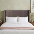 Poppy Floor Standing Headboard - Cedar Brown - Fabric - Sizes Available
