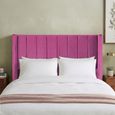 Poppy Floor Standing Headboard - Fuchsia Pink - Fabric - Sizes Available