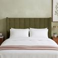 Poppy Floor Standing Headboard - Olive Green - Fabric - Sizes Available