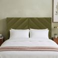 Rose Headboard - Olive Green - Fabric - Sizes Available
