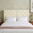 Rose Headboard - Oyster - Fabric - Sizes Available