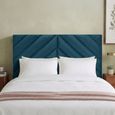 Rose Headboard - Teal Blue - Fabric - Sizes Available