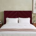 Rose Headboard - Wine - Fabric - Sizes Available