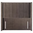Poppy Floor Standing Headboard - Cedar Brown - Fabric - Sizes Available