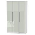Monaco Wardrobe - 3 Door - Tall - Triple - Cashmere Gloss and White