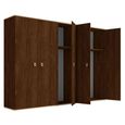 Modern Eva Walnut with Gold Trim 5 Door Wardrobe thumbnail 2