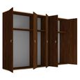 Modern Eva Walnut with Gold Trim 5 Door Wardrobe thumbnail 3