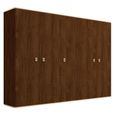 Modern Eva Walnut with Gold Trim 5 Door Wardrobe thumbnail 5