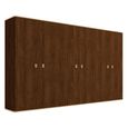 Modern Eva Walnut with Gold Trim 6 Door Wardrobe thumbnail 2