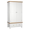 Lundy Wardrobe - 2 Door - 2 Drawer - White Painted