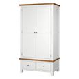 Lundy Wardrobe - 2 Door - 2 Drawer - White Painted