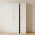 Warwick Wardrobe - 3 Door - 4 Drawers - Tall - Triple - White