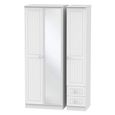 Warwick Wardrobe - 3 Door - 1 Mirror - Tall - Combi - White