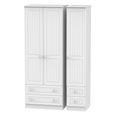 Warwick Wardrobe - 3 Door - 4 Drawers - Tall - Triple - White