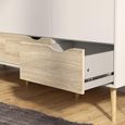 Oslo Wardrobe - 3 Door - 3 Drawer - White and Oak