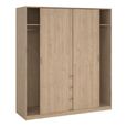 Naia Wardrobe - 3 Door - 3 Drawer - Oak