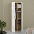 Pepe Wardrobe - 2 Door - Oak and White Gloss