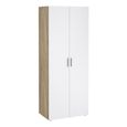 Pepe Wardrobe - 2 Door - Oak and White Gloss
