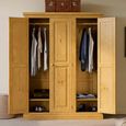 Churchill Wardrobe - 3 Door - Waxed Pine