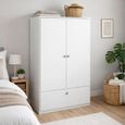 Clearance - Steens For Kids Wardrobe - 2 Door 1 Drawer - White - A543