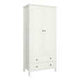 Clearance - Tromso Wardrobe - 2 Door 2 Drawer - Off White - A536