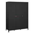 Barcelona Wardrobe - 3 Door - Black