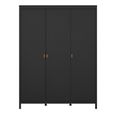 Barcelona Wardrobe - 3 Door - Black