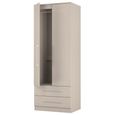 York Wardrobe - 2 Door - 2 Drawer - Tall - Cashmere Ash