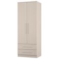 York Wardrobe - 2 Door - 2 Drawer - Tall - Cashmere Ash