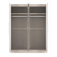 York Wardrobe - 4 Door - Tall - Mirror - Cashmere