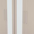 York Wardrobe - 4 Door - Tall - Mirror - Cashmere