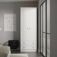 Sussex Wardrobe - 2 Door - 2 Drawer - Double - White and Oak