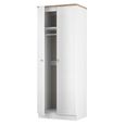 Sussex Wardrobe - 2 Door - Plain - Tall - White and Oak