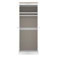 Sussex Wardrobe - 2 Door - Plain - Tall - White and Oak
