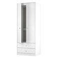 San Jose Wardrobe - 2 Door - 2 Drawer - Tall - White