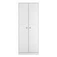 San Jose Wardrobe - 2 Door - Plain - Tall - Matt White