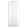 San Jose Wardrobe - 2 Door - Plain - Tall - Matt White