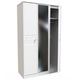 San Jose Wardrobe - 3 Door - 1 Mirror - Triple - Tall - White