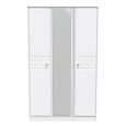 San Jose Wardrobe - 3 Door - 1 Mirror - Triple - Tall - White
