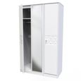 San Jose Wardrobe - 3 Door - 1 Mirror - Triple - Tall - White