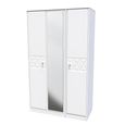 San Jose Wardrobe - 3 Door - 1 Mirror - Triple - Tall - White